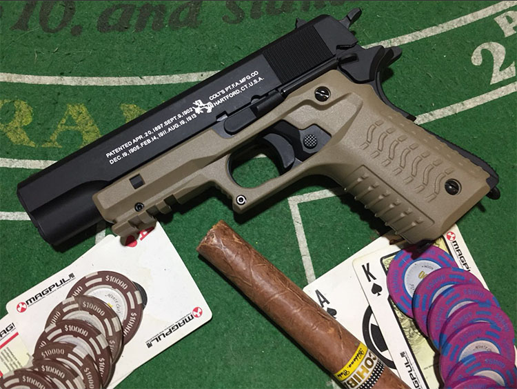 Recover Tactical Grip Kit for 1911 and Glock Models Premium Stabilizer Handle Scale with Integrated Rail System