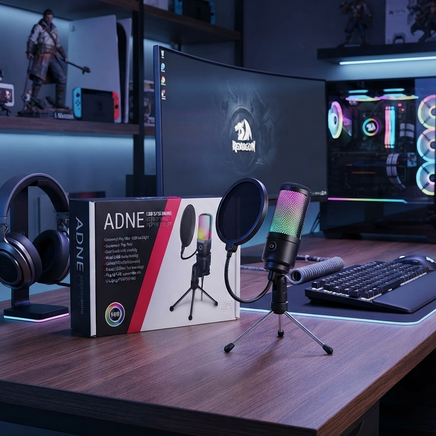 REDRAGON ADNE USB STREAMING MICROPHONE RGB