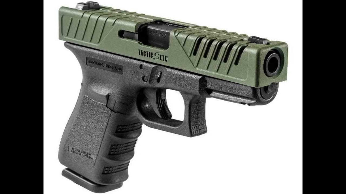 TacticSkin Polymer Slide Cover for Glock 17 22 31 37 Heavy Duty Protective Sleeve Utility Upgrade Shell - Black / FDE